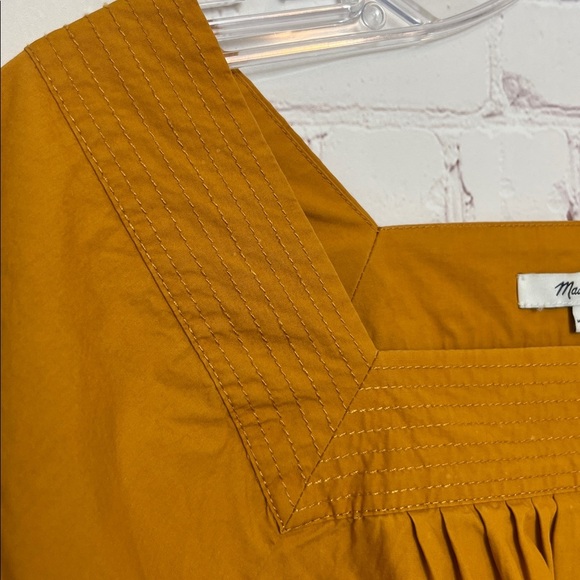 Madewell Square-Neck Top in Bronzed Leaf - Picture 6 of 12